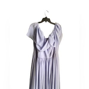 Revelry Light Blue/Gray Bridesmaid /Prom Dress
